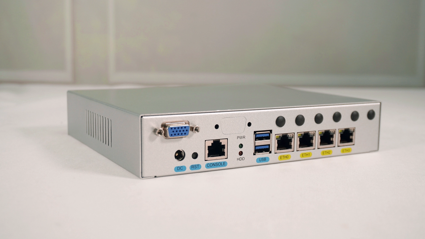 Desktop Network Appliance built-in Celeron Processor 4 Ports 2.5GbE Expandable LTE 5G Suitable for IoT Gateway Edge Computing Firewall Router BKHD-OTS-4L5G