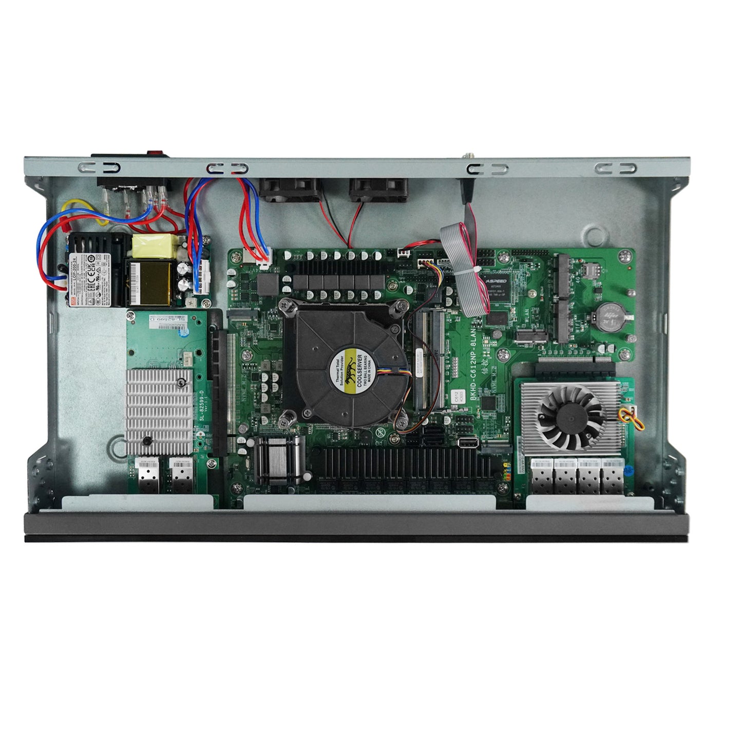 1U Rackmount Computer C246 Chipset 8th/9th Gen Core Xeon-E Series 8-Port 2.5GbE Dual PCIe Expandable for Firewall Server 1U-C246-8L