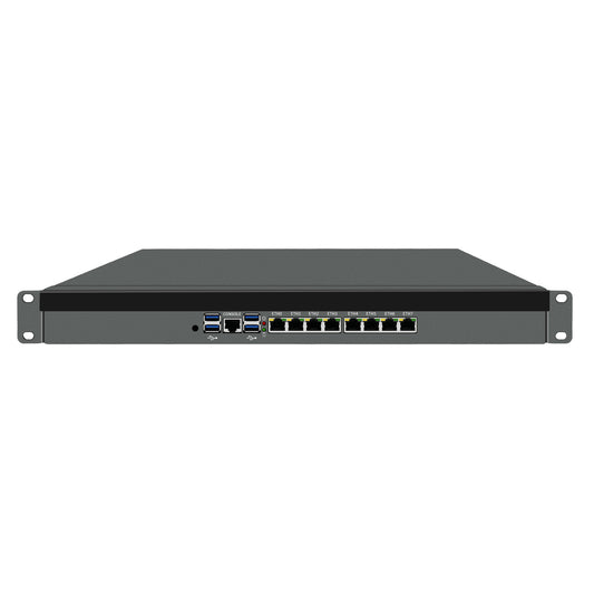1U Rackmount Computer C246 Chipset 8th/9th Gen Core Xeon-E Series 8-Port 2.5GbE Dual PCIe Expandable for Firewall Server 1U-C246-8L