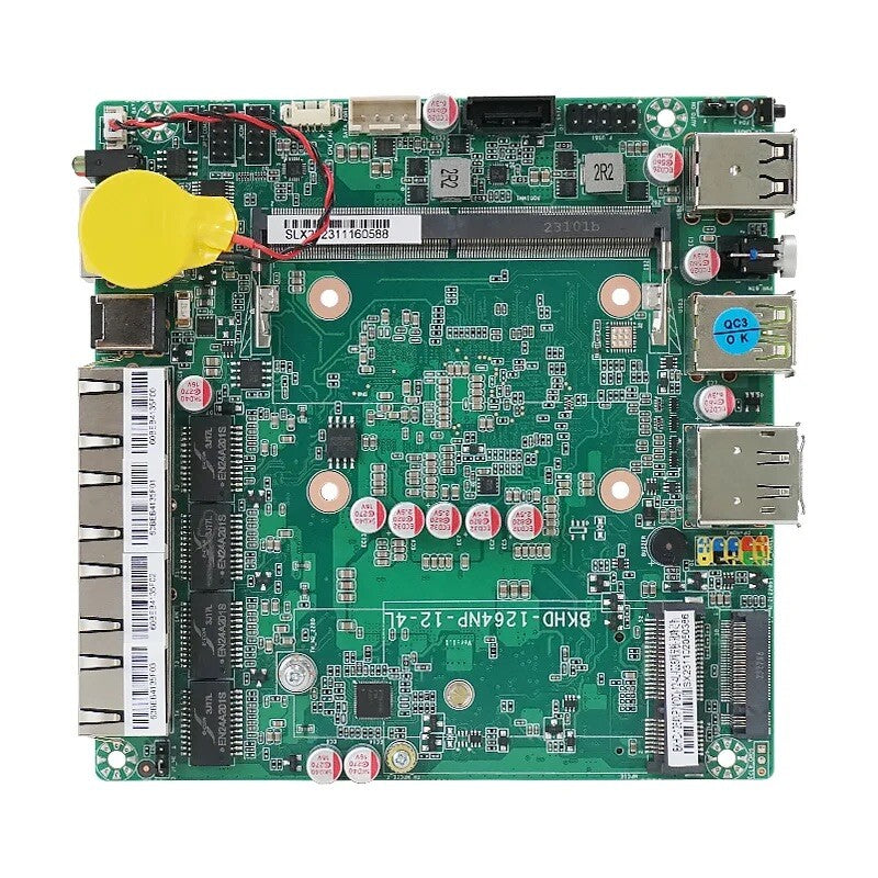 Network Motherboard 4 Ports 2.5G Ethernet Inside N100 Core i3-N300 Nano ITX Suitable Routers Firewalls Embedded BKHD 1264NP-12-4L