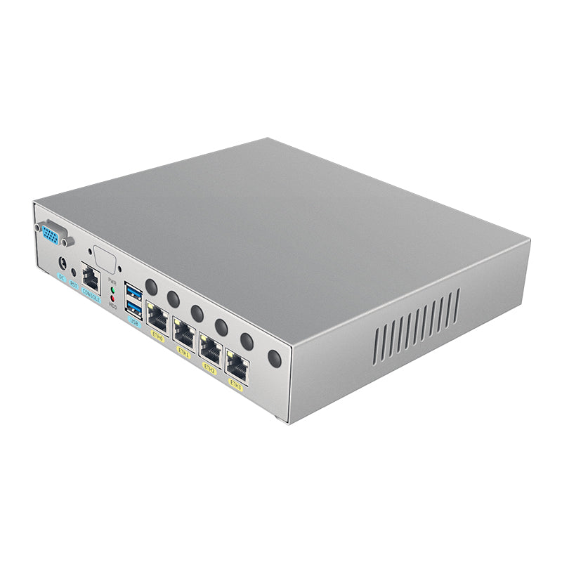 Desktop Network Appliance built-in Celeron Processor 4 Ports 2.5GbE Expandable LTE 5G Suitable for IoT Gateway Edge Computing Firewall Router BKHD-OTS-4L5G