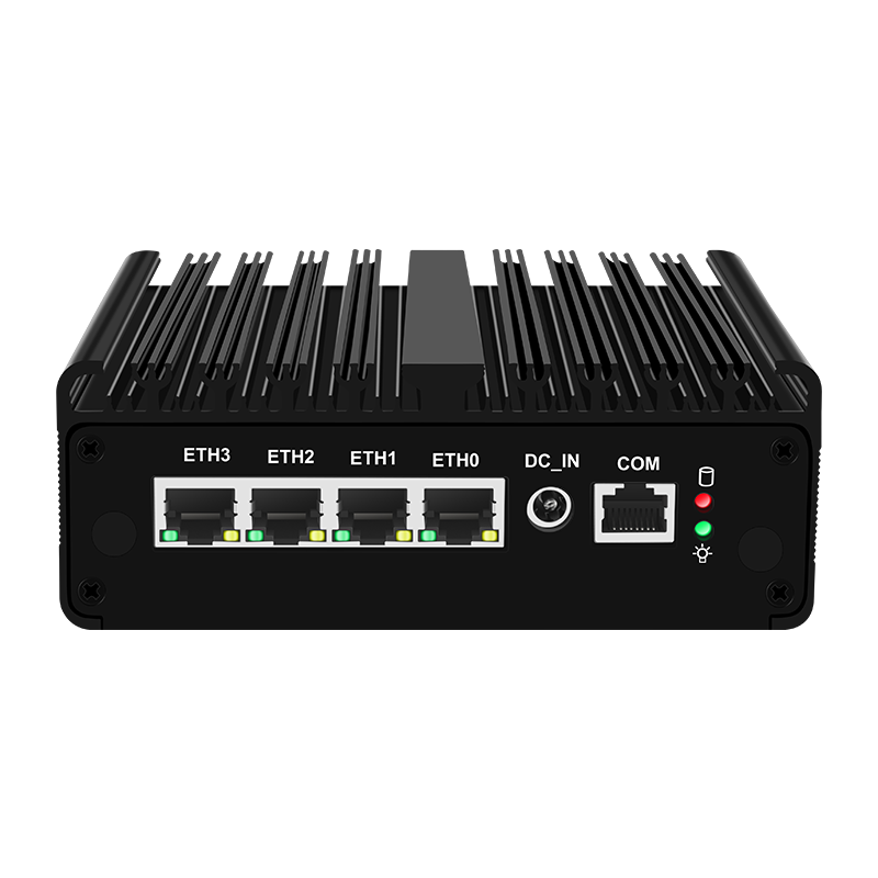 Mini Fanless Network Appliance Integrated Alder Lake N100 4-port RJ45 2.5G Compatible with Pfsense Vyos Mikrotik OpenWrt for Firewall Virtual Machine Soft Router H30S-1264NP-4L