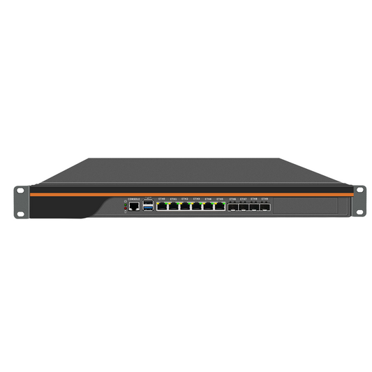 1U Rackmount Network Appliance for Firewall Server Intel Atom C3000 6xRJ45 2.5GbE Quad-port 10G SFP+ BKHD-1U-1310NP-6L4S