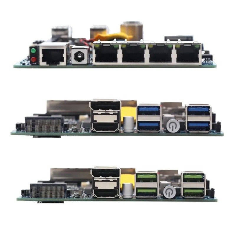 Network Motherboard 4 Ports 2.5G Ethernet Inside N100 Core i3-N300 Nano ITX Suitable Routers Firewalls Embedded BKHD 1264NP-12-4L