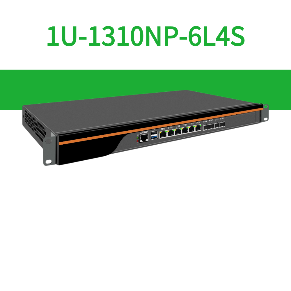 1U Rackmount Network Appliance for Firewall Server Intel Atom C3000 6xRJ45 2.5GbE Quad-port 10G SFP+ BKHD-1U-1310NP-6L4S