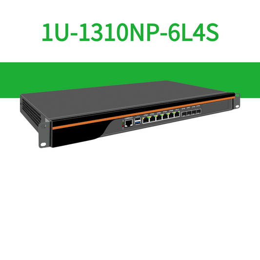 1U Rackmount Network Appliance for Firewall Server Intel Atom C3000 6xRJ45 2.5GbE Quad-port 10G SFP+ BKHD-1U-1310NP-6L4S