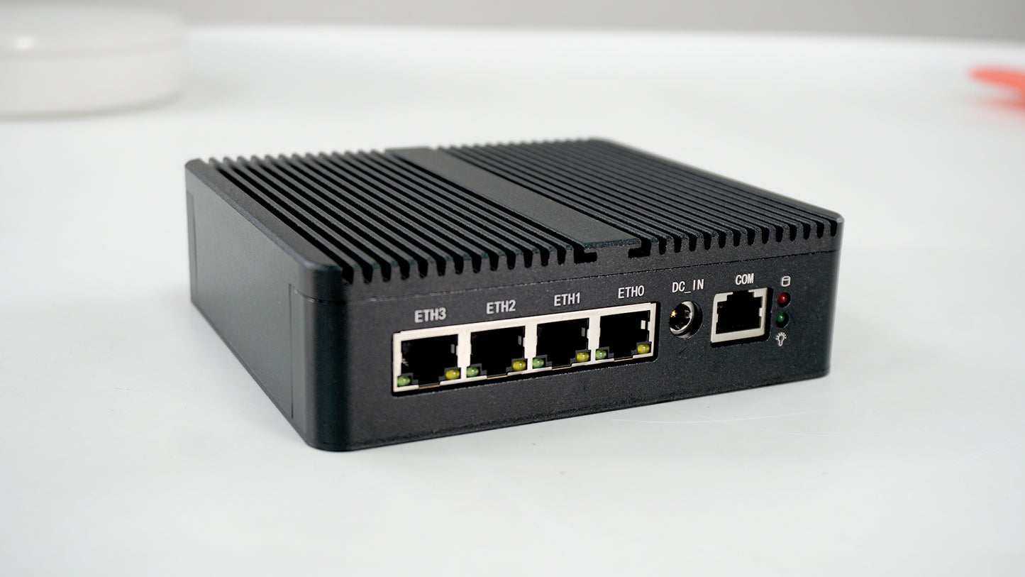 Fanless Mini Network Appliance with Jasper Lake Celeron Pentium Processor Intel I226V NIC 4-port 2.5G Ethernet BKHD-G30S-1338NP-4L