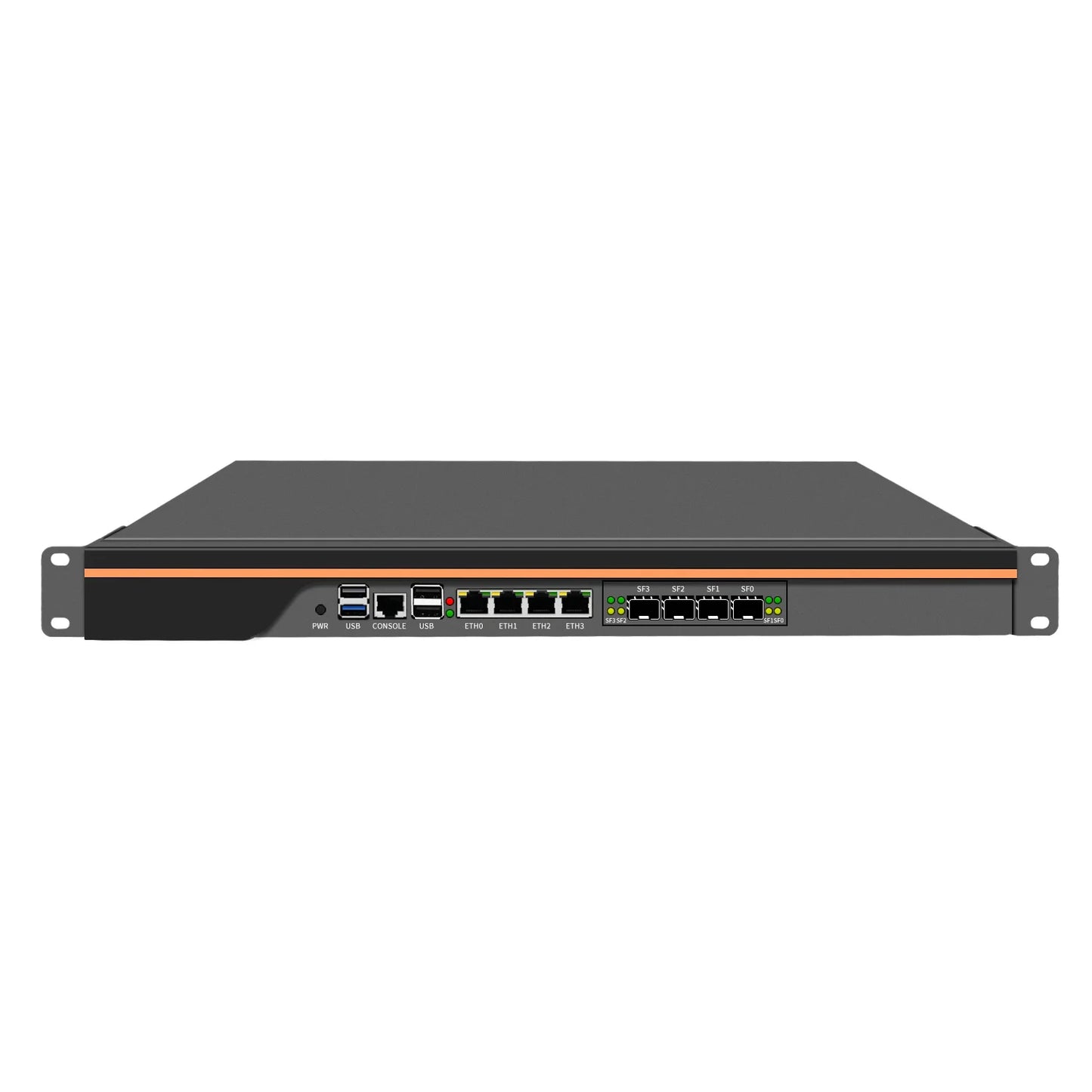 1U Rackmount Network Appliance for Firewall Home Server with Intel N Series Processor 4xRJ45 2.5GbE Expandable Dual or Quad Ports 10G SFP+ BKHD-1U-1264N4L