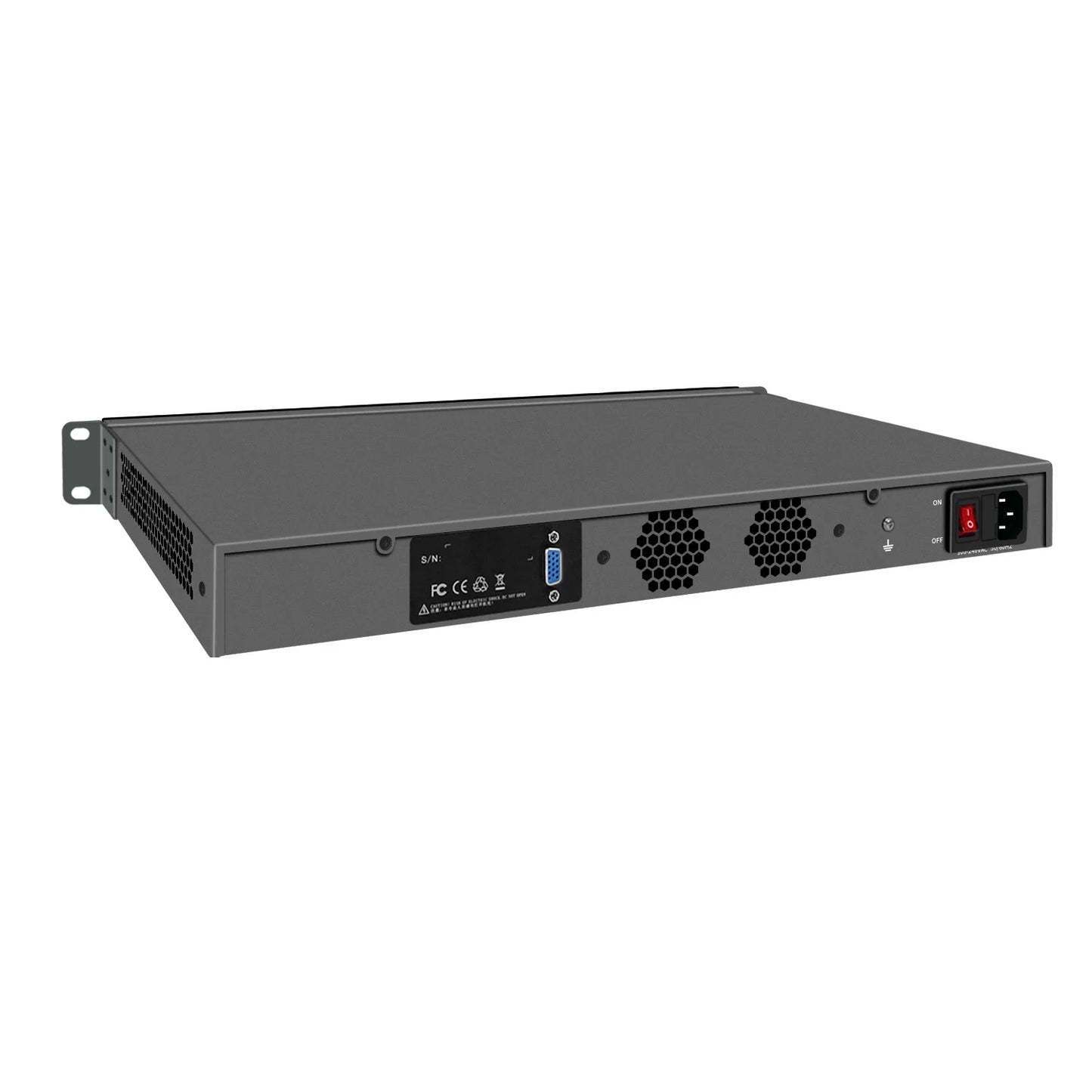 1U Rackmount Network Appliance for Firewall Home Server with Intel N Series Processor 4xRJ45 2.5GbE Expandable Dual or Quad Ports 10G SFP+ BKHD-1U-1264N4L