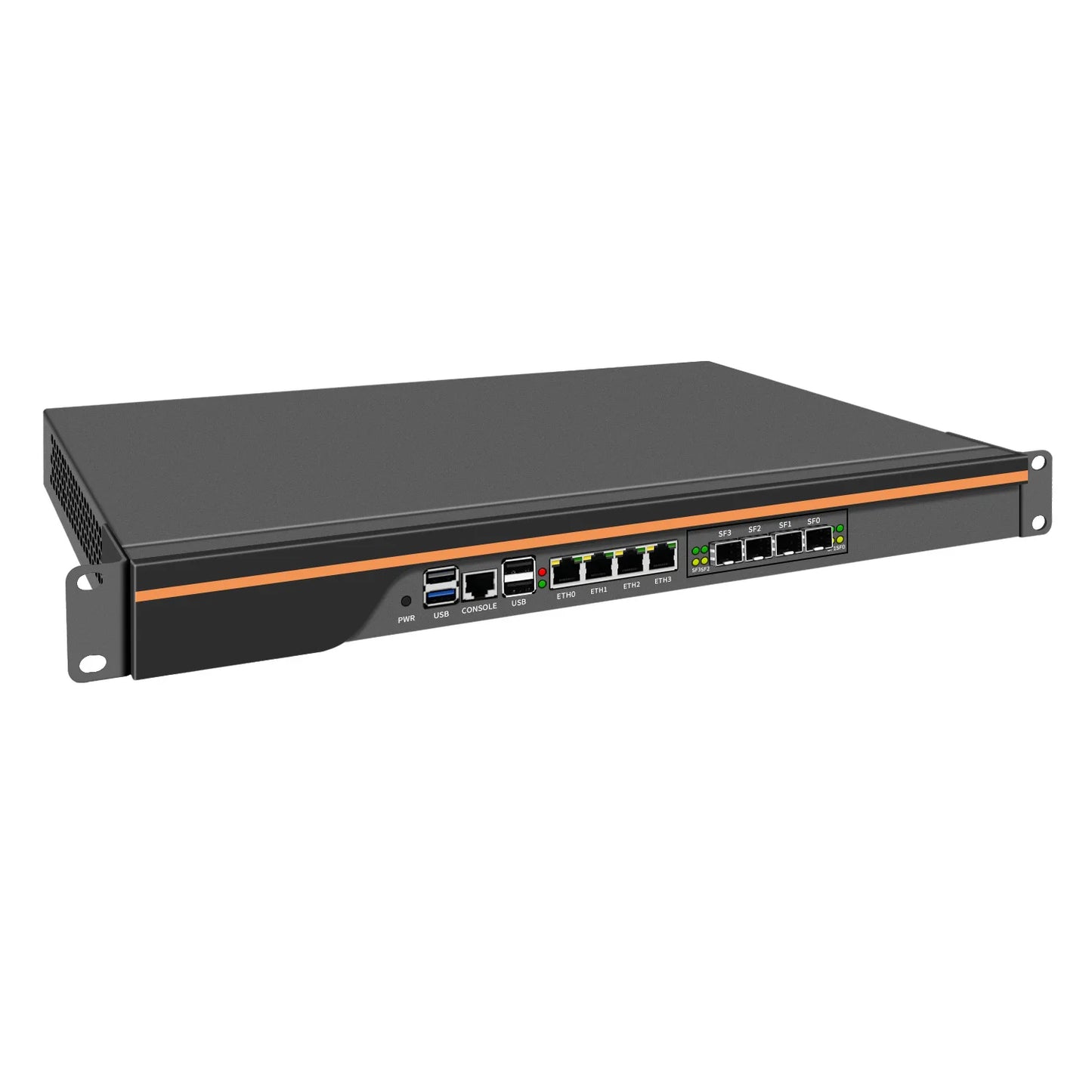 1U Rackmount Network Appliance for Firewall Home Server with Intel N Series Processor 4xRJ45 2.5GbE Expandable Dual or Quad Ports 10G SFP+ BKHD-1U-1264N4L