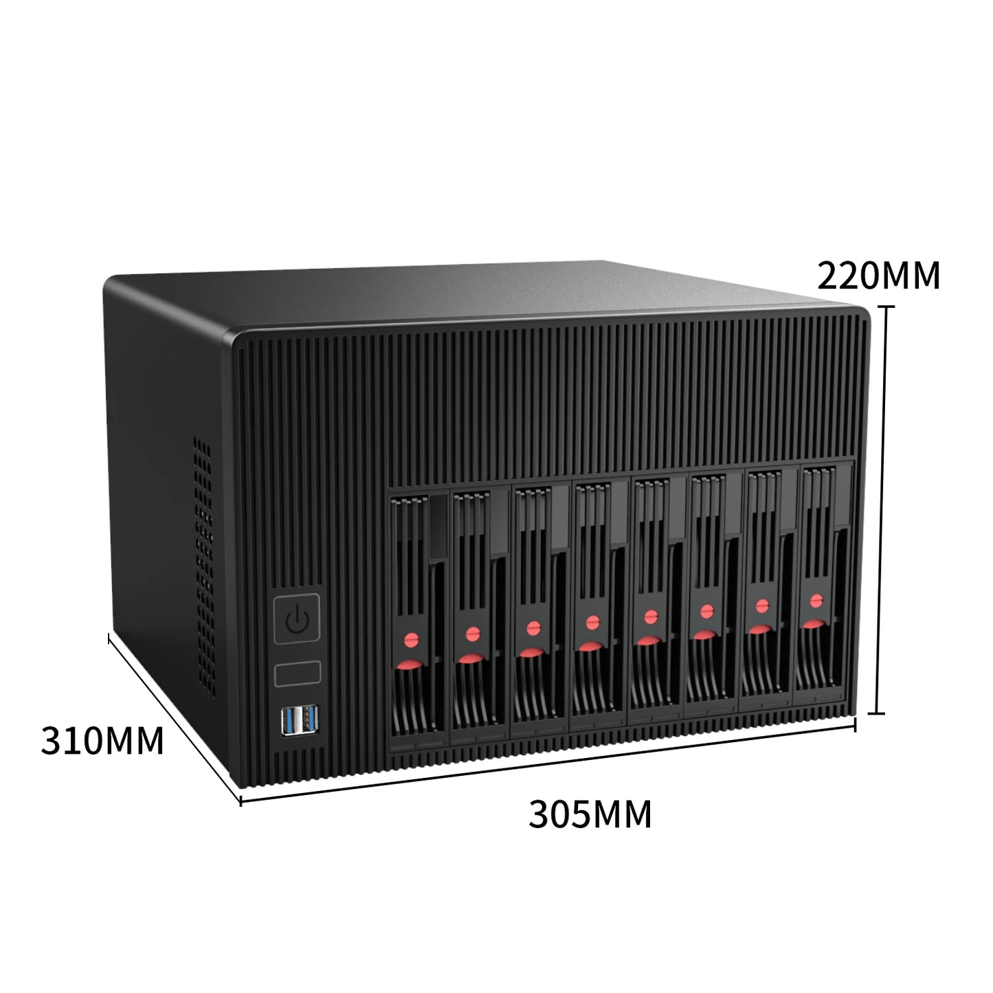 C612NP 8-Bay NAS Server with Xeon E5-2650 v4 12 Cores 24 Threads Compatible with FreeNAS TrueNAS ESXi Proxmox VE Expandable PCIe x16
