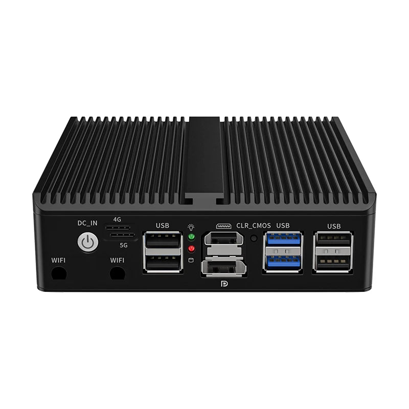 Fanless Mini Gateway with Intel N-series Processor 4-Port 2.5G RJ45 Port Expandable LTE 5G Module for Building Firewall IoT Gateway Industrial PC G30W-1264NP-4L5G