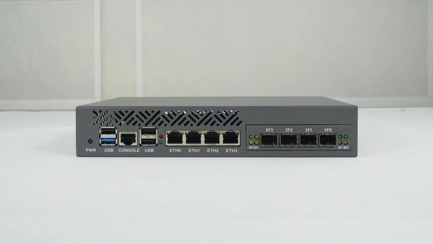 Desktop/Rackmount Network Appliance Integrated Intel N Series Processor 4xRJ45 2.5GbE Expandable Dual or Quad Ports 10Gb SFP+ for Firewalls Home Servers Edge Computing BKHD-OTS-1264N4L