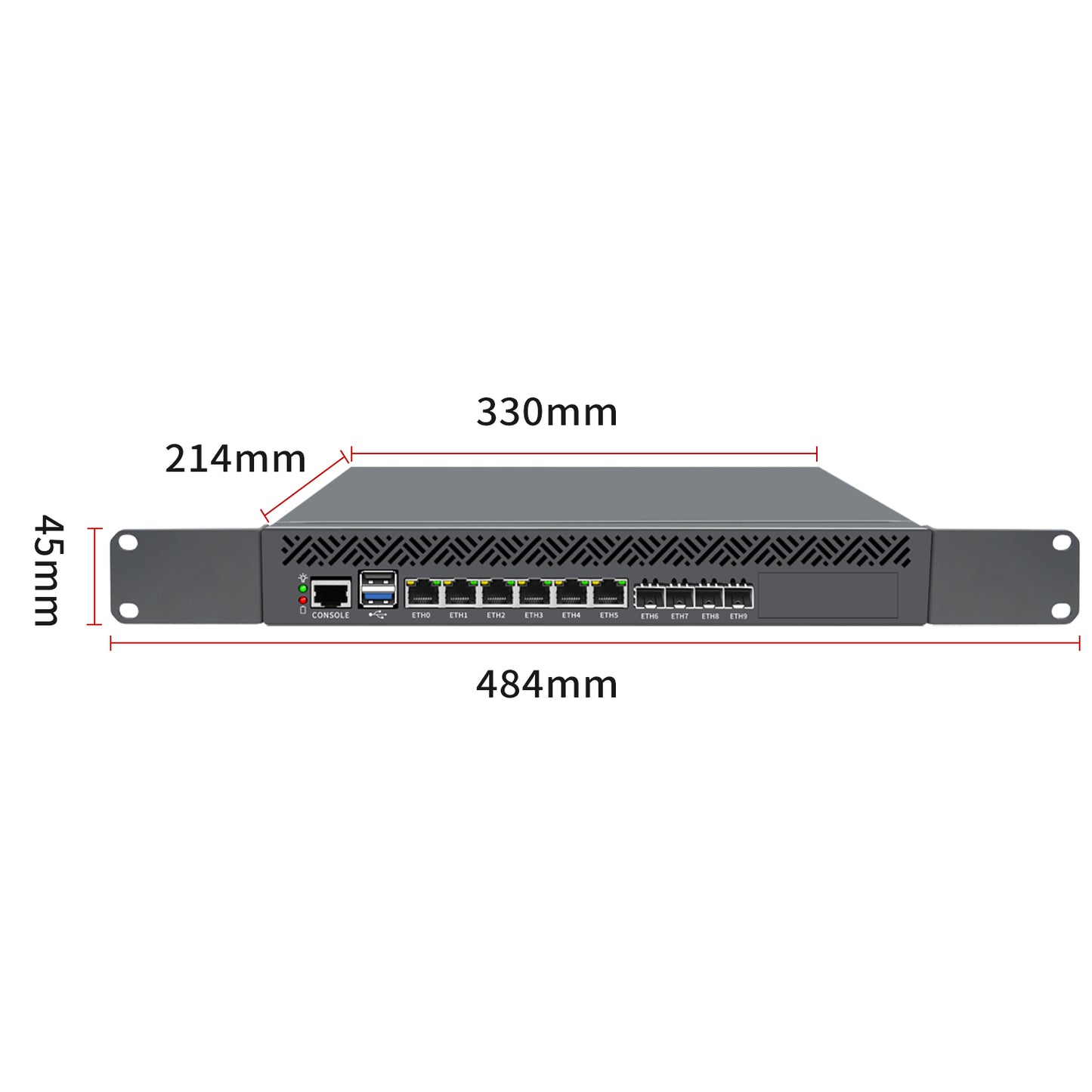 OTS-1310NP-6L4S Intel Atom Network Appliance with 6×LAN and 4×10G SFP+