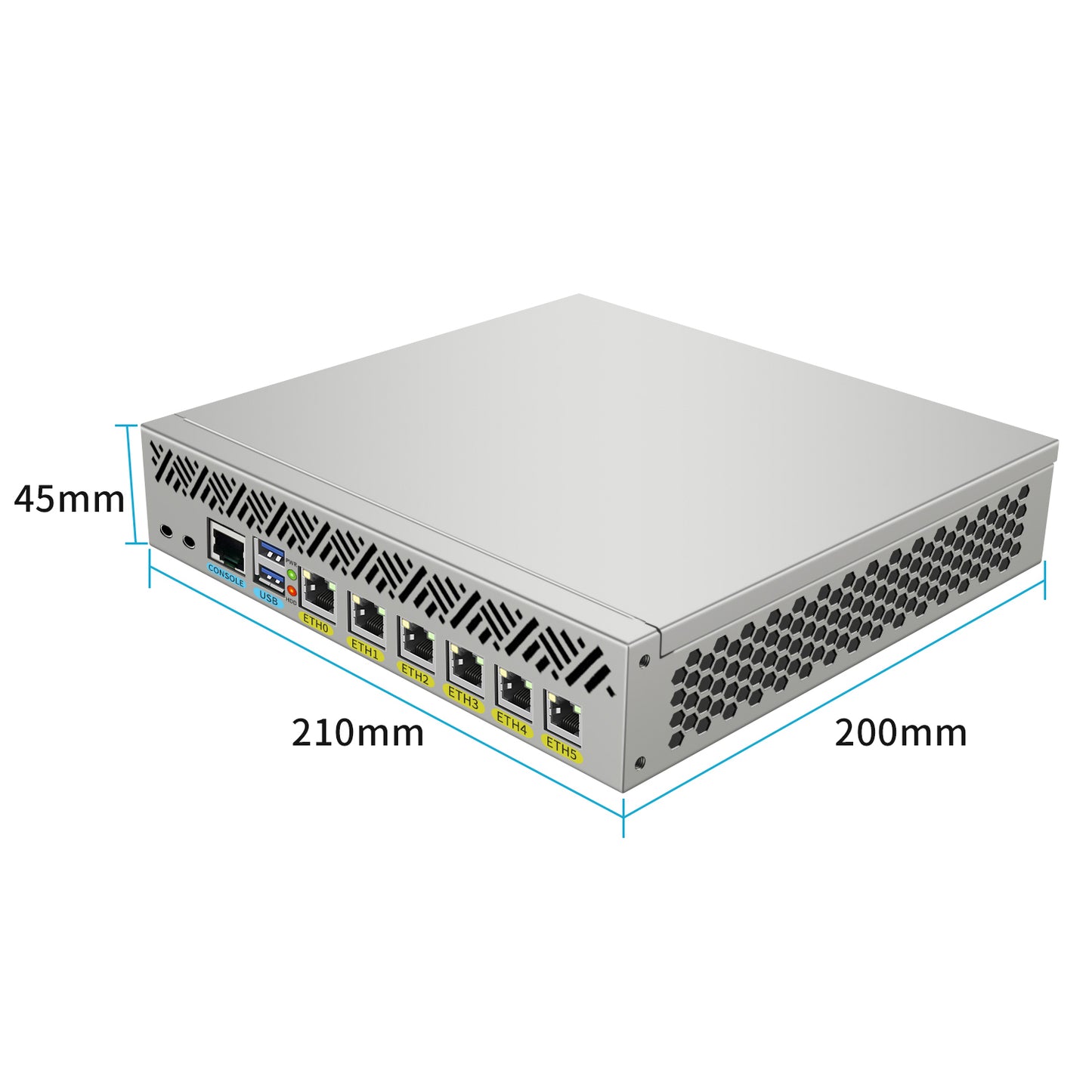 Desktop Network Appliance with Intel 11th Gen Processors 6x 2.5GbE Ports Build Firewall Home Server SD-WAN OTS-1449NP-6L
