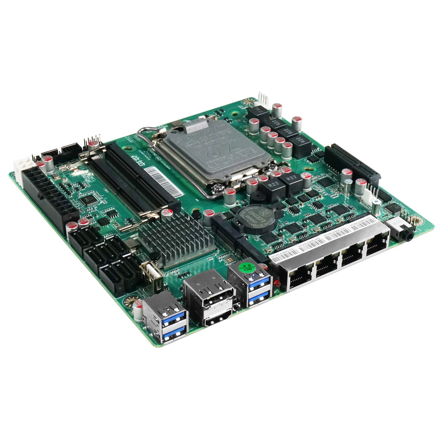 Mini-ITX Motherboard Quad Port 2.5GbE 8x SATA Dual M.2 Supports RAID vPRO for Server NAS Firewall Compatible TrueNAS OpenMediaVault ESXi Q670-NAS-MB