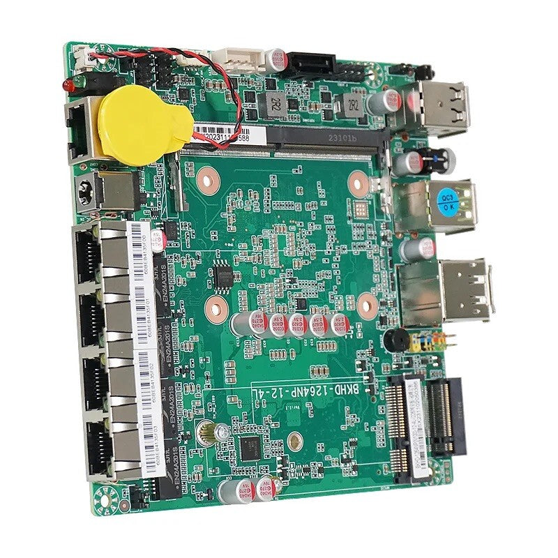 Network Motherboard 4 Ports 2.5G Ethernet Inside N100 Core i3-N300 Nano ITX Suitable Routers Firewalls Embedded BKHD 1264NP-12-4L