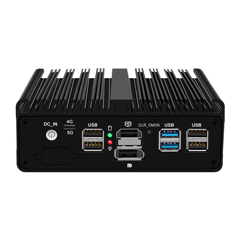 Fanless Mini Network Appliance with Intel N-series processors 4x 2.5G RJ45 Expandable LTE 5G Modules For Firewall IoT Gateway Edge Computing H30W-1264NP-4L5G