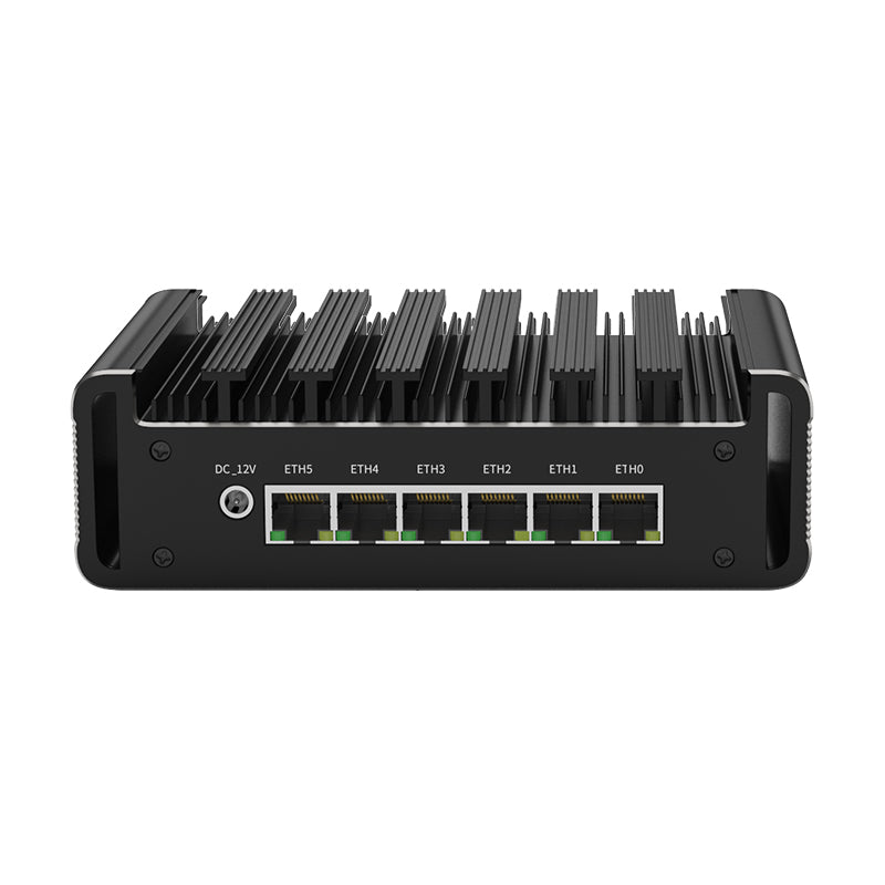Fanless Network Appliance with Intel N100 N150 6 Ports 2.5G Ethernet Intel i226 for Firewall Router Virtual Machine G31-1264-6L