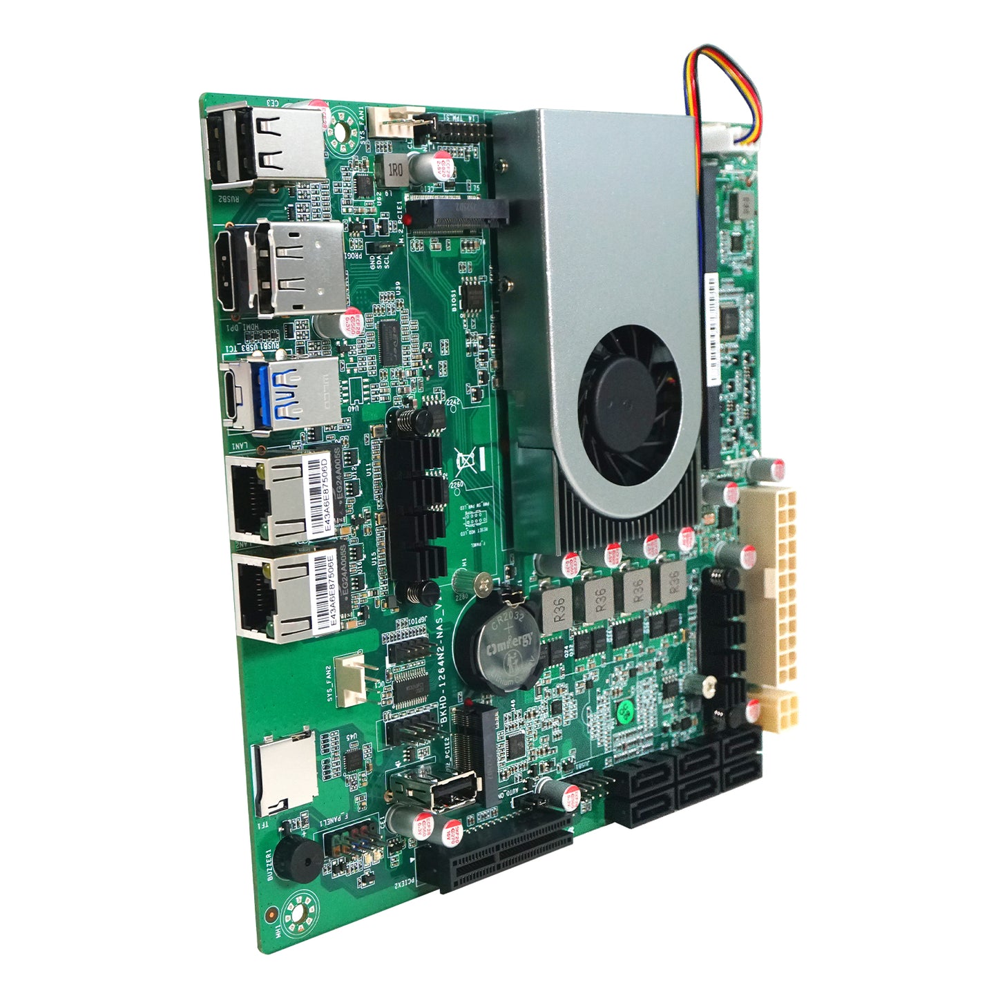 1264N2-NAS Mini-ITX NAS Motherboard with 6×SATA and Dual 2.5GbE LAN