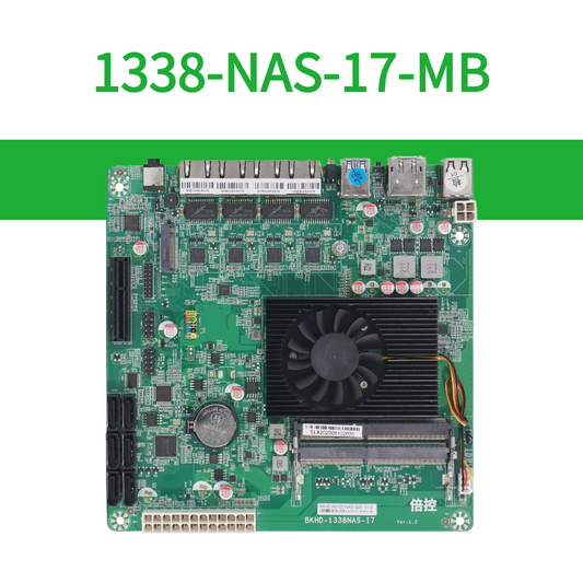 Mini-ITX Motherboard Integrated Celeron N5105 4x2.5GbE JMB585 6xSATA for Building NAS Firewall Home Servers 1338-NAS-MB