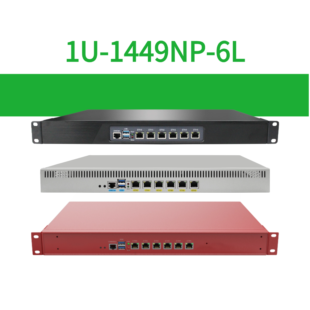 1U Rackmount Network Appliance Integrated Intel 11th Gen Processors 6 x 2.5GbE Ports Firewall Home Server 1U-1449NP-6L