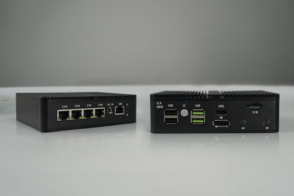Mini Fanless Network Appliance Integrated Alder Lake N100 4-port RJ45 2.5G Compatible with Pfsense Vyos Mikrotik OpenWrt for Firewall Virtual Machine Soft Router G30S G48S-1264NP-4L