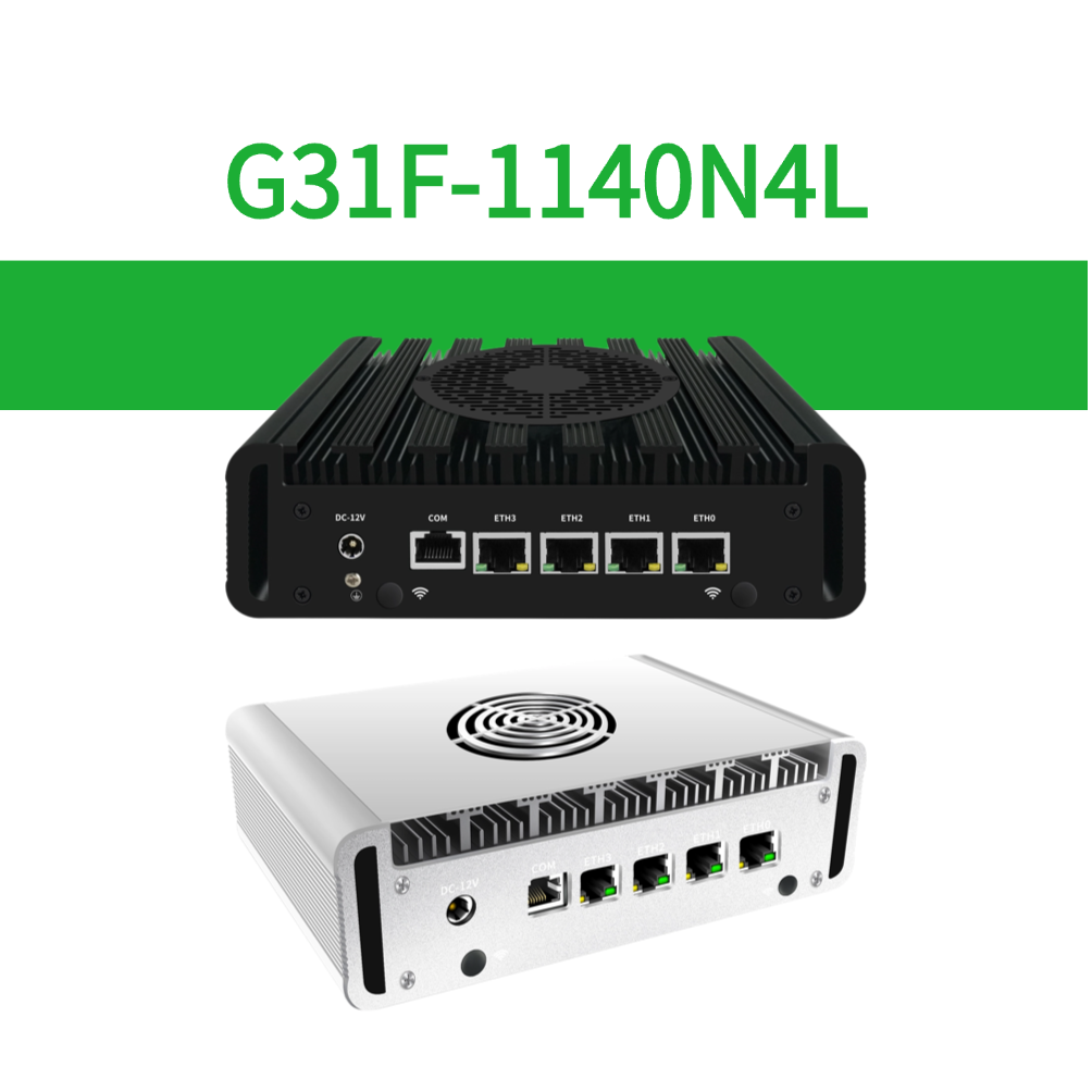 G31F-1140N4L Industrial Network Appliance, AMD Ryzen Embedded R2314, 4×2.5GbE LAN, DDR4, Dual SIM