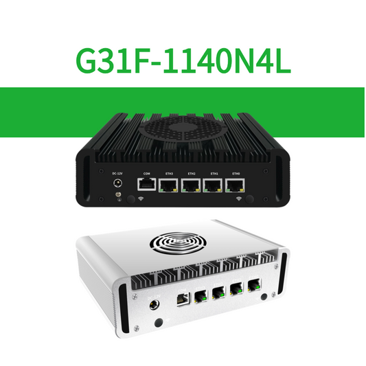 G31F-1140N4L Industrial Network Appliance, AMD Ryzen Embedded R2314, 4×2.5GbE LAN, DDR4, Dual SIM