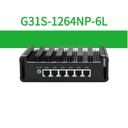 G31S-1264NP-6L Fanless 6×2.5GbE Network Appliance with Intel N-Series