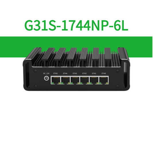 Fanless Network Appliance with Integrated Intel 12th Gen Pentium Processor, 6 2.5GbE Ports for Firewall, VPN, and Home Server G31S-1744NP-6L