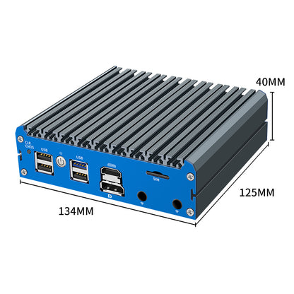 G48S-1493NP-4L Ultra-Compact Fanless Mini PC with 4×2.5GbE LAN