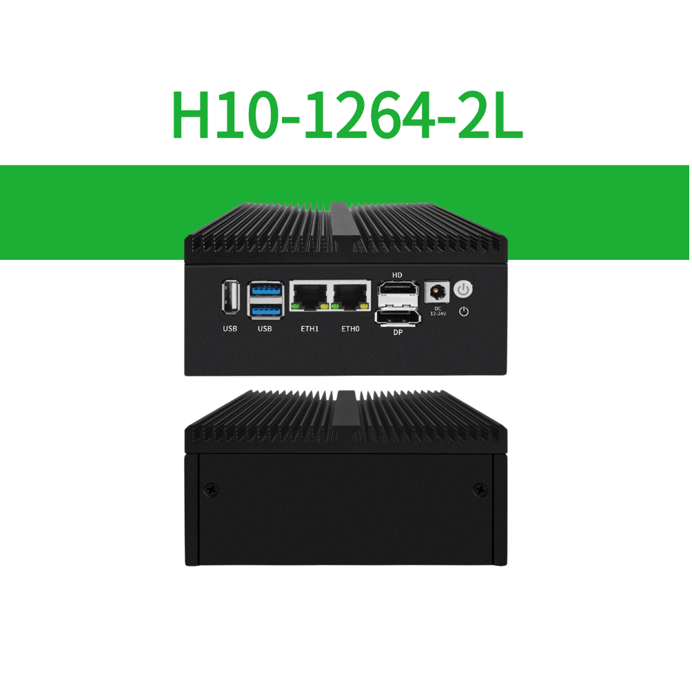 H10-1264-2L Compact Fanless Edge Gateway With Optional SFP