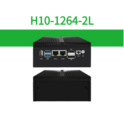 H10-1264-2L Compact Fanless Edge Gateway With Optional SFP