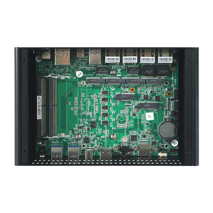 H16-FP7N4L Fanless AMD Ryzen Embedded System with 2×10GbE and 4×M.2