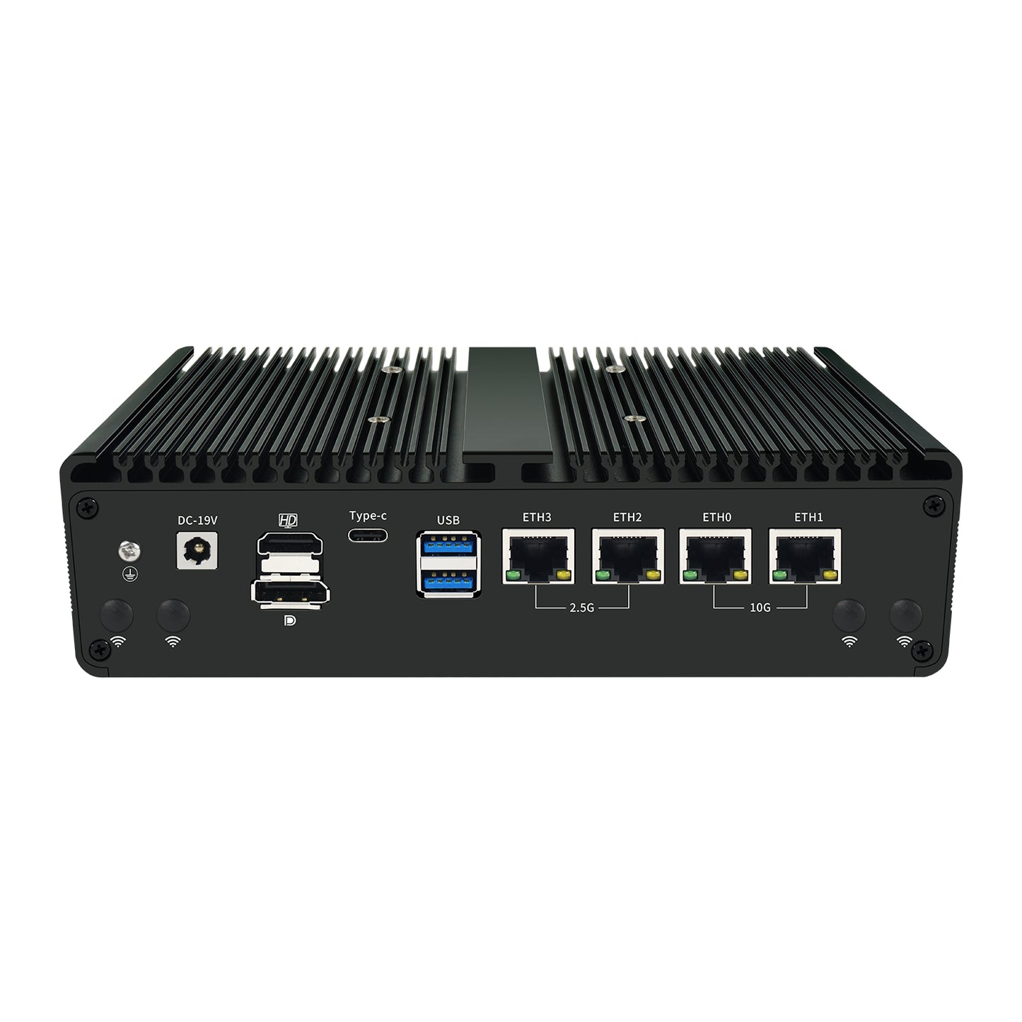 H16-FP7N4L Fanless AMD Ryzen Embedded System with 2×10GbE and 4×M.2