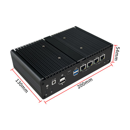 H16-FP7N4L Fanless AMD Ryzen Embedded System with 2×10GbE and 4×M.2