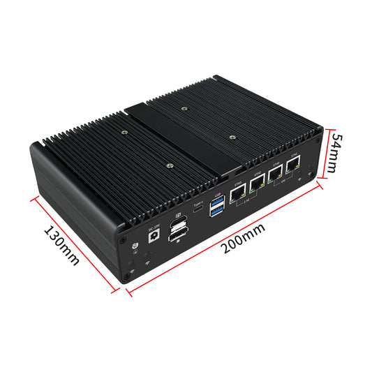 H16-FP7N4L Fanless AMD Ryzen Embedded System with 2×10GbE and 4×M.2