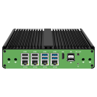 H16x-1356-4L6C Fanless Industrial PC with 4×GbE LAN, 6×COM and 16-Channel GPIO