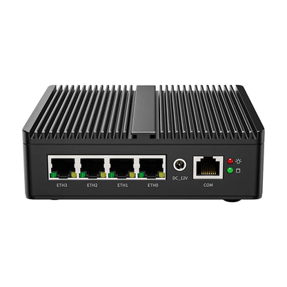 Mini Fanless Network Appliance Integrated Alder Lake N100 4-port RJ45 2.5G Compatible with Pfsense Vyos Mikrotik OpenWrt for Firewall Virtual Machine Soft Router G30S G48S-1264NP-4L