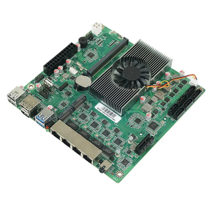 Mini-ITX Motherboard for NAS Home Server Compatible TrueNAS ESXi 4LAN 2.5GbE 2xM.2 6xSATA BKHD 1264-NAS-MB
