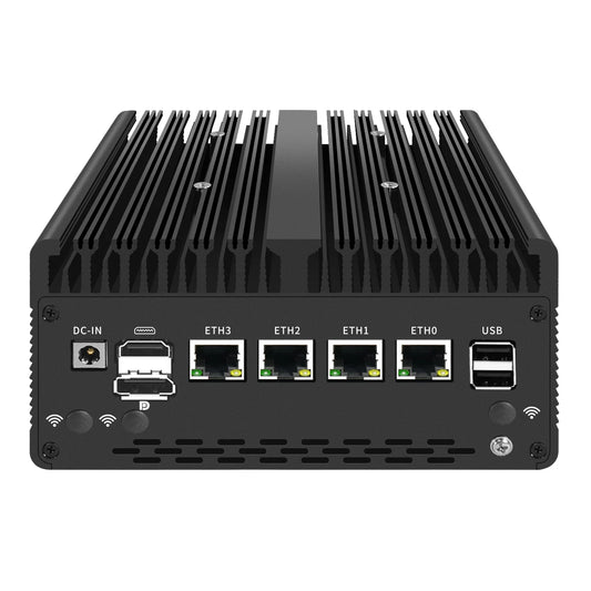 H14-1744NP-4L Fanless Industrial PC with 4×2.5GbE LAN and DDR5 Memory