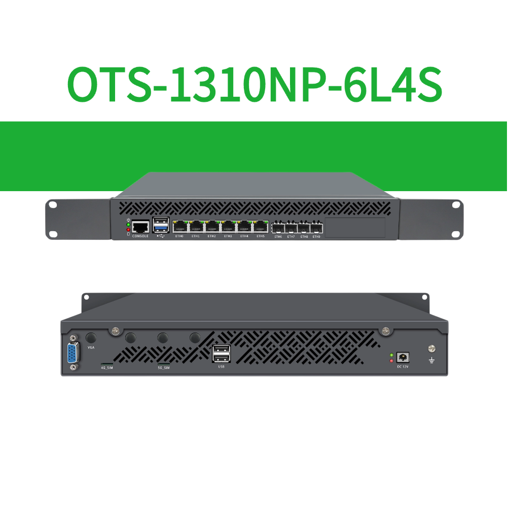 OTS-1310NP-6L4S Intel Atom Network Appliance with 6×LAN and 4×10G SFP+