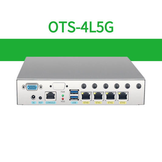Desktop Network Appliance built-in Celeron Processor 4 Ports 2.5GbE Expandable LTE 5G Suitable for IoT Gateway Edge Computing Firewall Router BKHD-OTS-4L5G