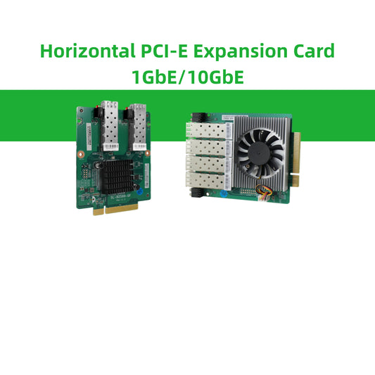 Horizontal PCI-E Fiber Optic Card Intel Chipset Dual-port Quad-port SFP