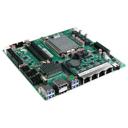 Mini-ITX Motherboard Quad Port 2.5GbE 8x SATA Dual M.2 Supports RAID vPRO for Server NAS Firewall Compatible TrueNAS OpenMediaVault ESXi Q670-NAS-MB