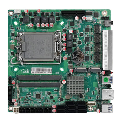 Mini-ITX Motherboard Quad Port 2.5GbE 8x SATA Dual M.2 Supports RAID vPRO for Server NAS Firewall Compatible TrueNAS OpenMediaVault ESXi Q670-NAS-MB