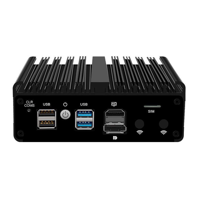 Mini Fanless Network Appliance Integrated Alder Lake N100 4-port RJ45 2.5G Compatible with Pfsense Vyos Mikrotik OpenWrt for Firewall Virtual Machine Soft Router H30S-1264NP-4L