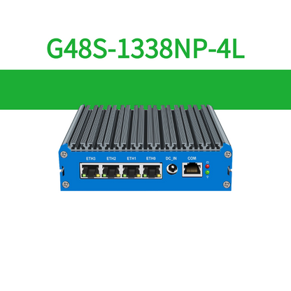Fanless Network Device Integration Celeron Pentium 4x2.5G Ethernet Compatible pfSense OPNsense for Firewall Router G48S-1338NP-4L